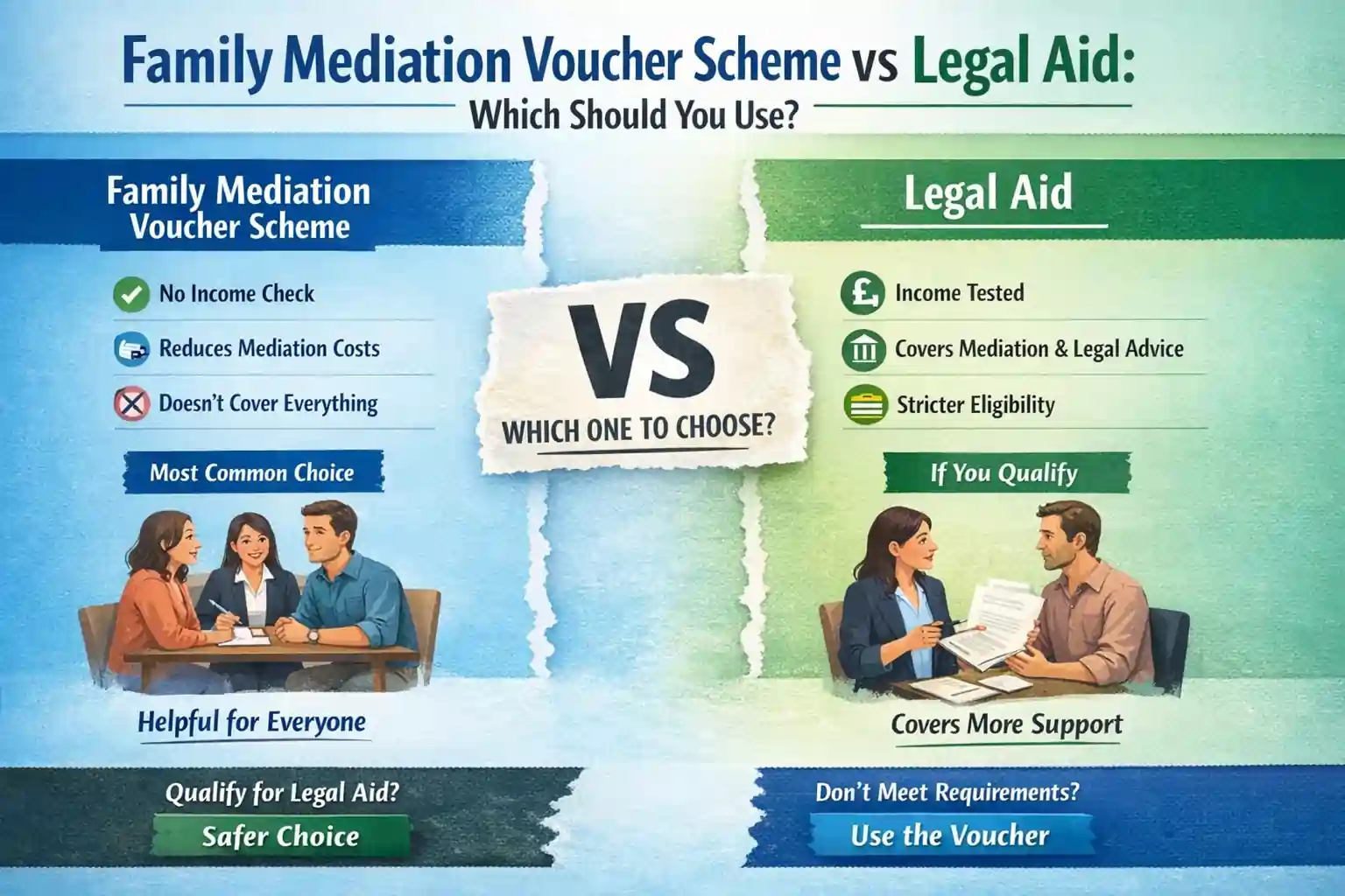 Family Mediation Voucher Scheme vs Legal Aid: Which Should You Use Derbyshire?