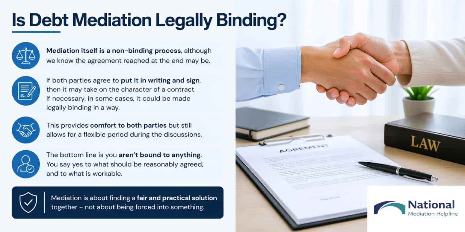 Is Debt Mediation Legally Binding Derbyshire
